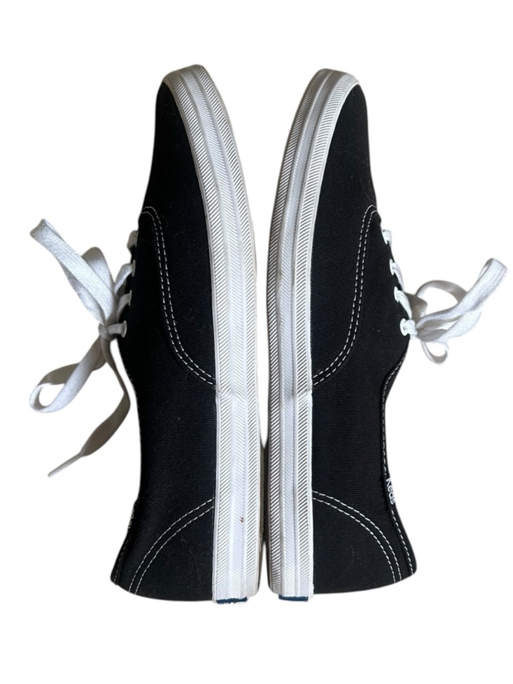 Keds Women's Champion Lace-Up - Black Canvas/White Sole Sz 7 - Picture 2 of 5